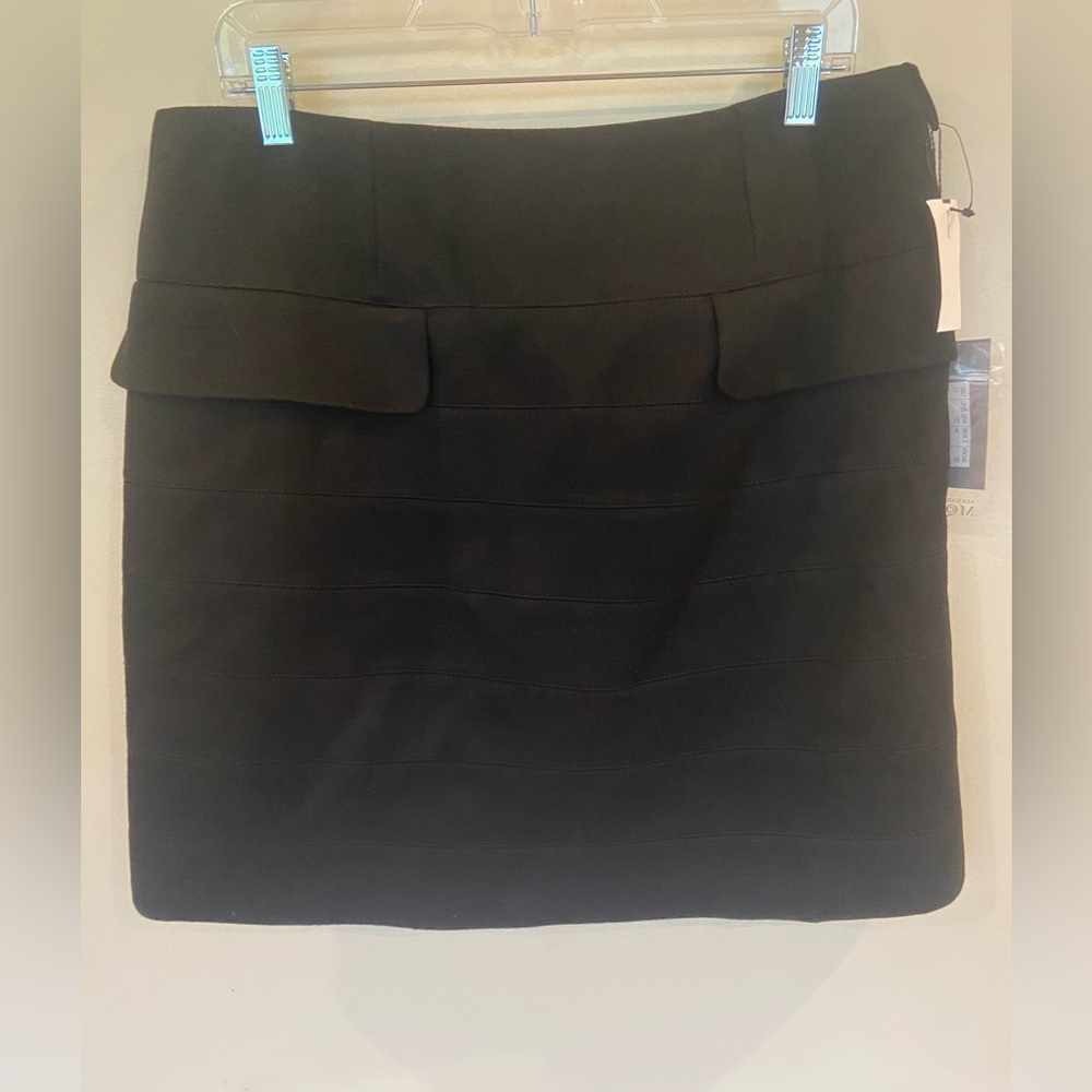 Alexander McQueen Black Mini Pencil Skirt